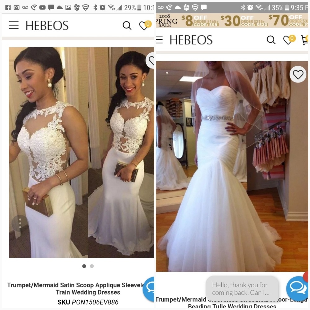 Two wedding dresses